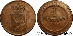 GERMANY - BADEN 1 Kreuzer Grand-Duché de Bade 1809 Mannheim
