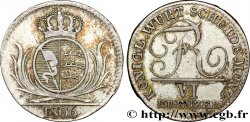 ALLEMAGNE - WURTEMBERG 6 Kreuzer Royaume de Würtemberg monogramme de Frédéric Ier 1806 