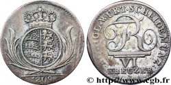 ALLEMAGNE - WURTEMBERG 6 Kreuzer Royaume de Würtemberg monogramme de Frédéric Ier 1809  TB+ 