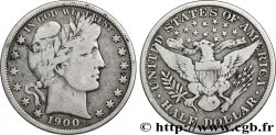 ÉTATS-UNIS D AMÉRIQUE 1/2 Dollar type Barber 1900 Philadelphie TB 
