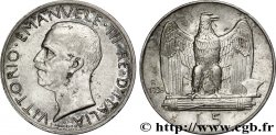 ITALY 5 Lire Victor Emmanuel III 1928 Rome - R AU 