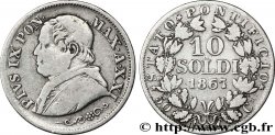 VATICAN ET ÉTATS PONTIFICAUX 10 Soldi (50 Centesimi) Pie IX an XXI 1867 Rome