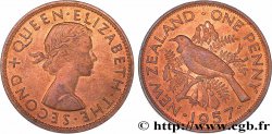 NUOVA ZELANDA 1 Penny Elisabeth II 1957 