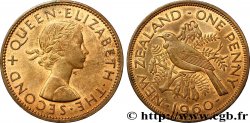 NEW ZEALAND 1 Penny Elisabeth II / oiseau Tui 1960  AU 