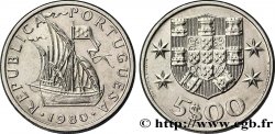 PORTUGAL 5 Escudos emblème 1980  SPL 