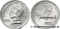 PHILIPPINES 10 Sentimos Francisco Baltasar / poisson gobie nain (Pandaka pigmaea) 1985 