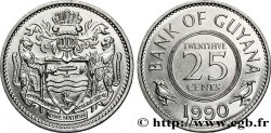 GUYANA 25 Cents armes du Guyana 1990  SPL 