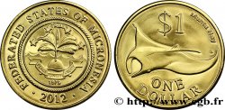MICRONESIA 1 Dollar emblème / raie manta 2012 