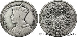 NEW ZEALAND 1/2 Crown Georges V / écu couronné 1934  VF 