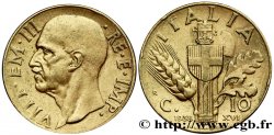 ITALIE 10 Centesimi Victor Emmanuel III an XVI 1938 Rome - R
