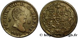 ESPAÑA 8 Maravedis Ferdinand VII 1817 Jubia MBC 