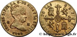 ESPAGNE 8 Maravedis Isabelle  1848 Jubia