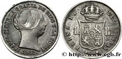 SPANIEN 1 Real Isabelle II / écu couronné 1852 Madrid
