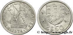 PORTUGAL 2 1/2 Escudos emblème / voilier 1974 