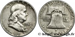 ÉTATS-UNIS D AMÉRIQUE 1/2 Dollar Benjamin Franklin 1957 Philadelphie