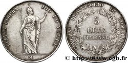 ITALIA - LOMBARDIA 5 Lire Gouvernement provisoire de Lombardie 1848 Milan