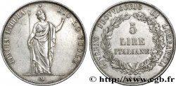ITALIEN - LOMBARDEI 5 Lire Gouvernement provisoire de Lombardie 1848 Milan