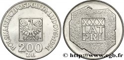 POLOGNE 200 Zlotych aigle 30e anniversaire de la fondation de la république populaire 1974 Varsovie