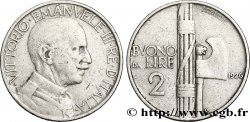 ITALIE Bon pour 2 Lire (Buono da Lire 2) Victor Emmanuel III / faisceau de licteur 1926 Rome - R