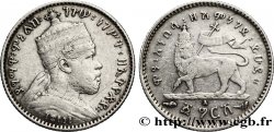 ÉTHIOPIE 1 Gersh Ménélik II / lion EE1895 1903 Paris - A TTB 