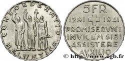 SUIZA 5 Francs 650e anniversaire de la confédération 1941 Berne - B