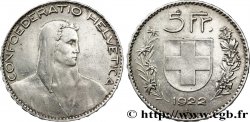 SUISSE 5 Francs berger / écu 1922 Berne - B TTB 