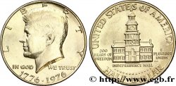 ÉTATS-UNIS D&nbsp;AMÉRIQUE 1/2 Dollar Kennedy / Independence Hall bicentennaire 1976 Philadelphie SPL 