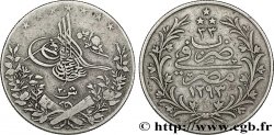 EGYPT 20 Qirsh au nom de Abdul Hamid II an 33 AH1293 1907 Heaton