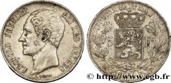 BELGIUM 5 Francs Léopold Ier tête nue 1851 