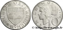 AUTRICHE 10 Schilling blason / femme du Wachau, région bordant le Danube 1972  TTB+ 
