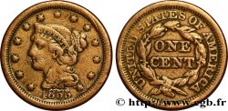 ÉTATS-UNIS D AMÉRIQUE 1 Cent Liberté “Braided Hair” variété à ‘5’ droits 1855 Philadelphie