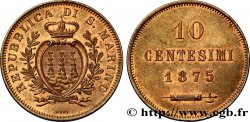 SAINT-MARIN 10 Centesimi écu aux trois tours 1875 Milan