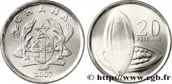 GHANA 20 Pesewas emblème / cacao 2007  SC 
