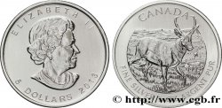 CANADA 5 Dollars (1 once) Proof Elisabeth II / Antilocapre 2013 