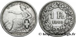 SUIZA 1 Franc Helvetia 1860 Berne - B