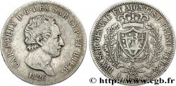 ITALIE - ROYAUME DE SARDAIGNE 5 Lire Charles Félix, roi de Sardaigne 1826 Turin