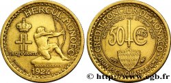 MONACO 50 Centimes émission du Crédit Foncier de Monaco 1924 Poissy