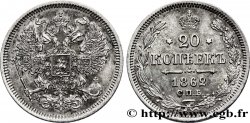 RUSSIE 20 Kopecks aigle bicéphale 1862 Saint-Petersbourg SUP 