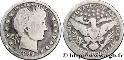 ÉTATS-UNIS D&nbsp;AMÉRIQUE 1/4 Dollar Barber 1899 Philadelphie