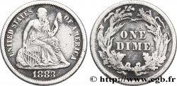 STATI UNITI D&nbsp;AMERICA 1 Dime Liberté assise 1883 Philadelphie