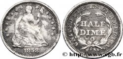 UNITED STATES OF AMERICA 1/2 Dime Liberté assise 1858 Nouvelle-Orléans - O