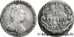 RUSSIE 10 Kopecks (1 Grivennik)Catherine II 1787 Ekaterinbourg