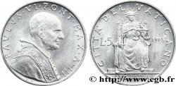 VATICANO Y ESTADOS PONTIFICIOS 5 Lire Paul VI an III / la Justice 1965 Rome