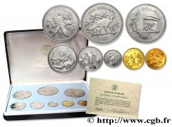 BELIZE Série Proof 8 monnaies emblèmes / oiseaux 1974 Franklin Mint FDC 