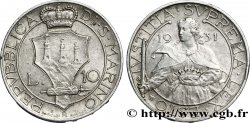 SAN MARINO 10 Lire Sainte Agathe 1931 Rome - R