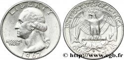 ÉTATS-UNIS D&nbsp;AMÉRIQUE 1/4 Dollar Georges Washington 1962 Denver