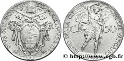 VATICAN AND PAPAL STATES 50 Centesimi frappe au nom de Pie XII an III / archange Michel 1941 Rome AU 