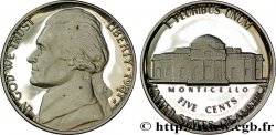 STATI UNITI D&nbsp;AMERICA 5 Cents Proof président Thomas Jefferson / Monticello 1981 San Francisco - S MS 