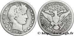 ÉTATS-UNIS D&nbsp;AMÉRIQUE 1/4 Dollar Barber 1902 Philadelphie