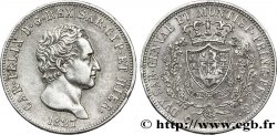 ITALIA - REGNO DE SARDINIA 5 Lire Charles Félix, roi de Sardaigne 1827 Gênes